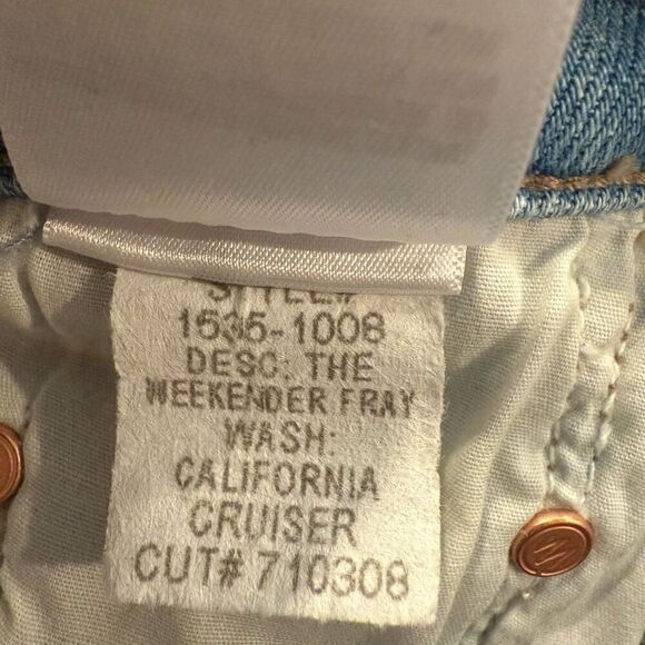 Mother The Weekender Fray Jeans in California Cruiser Size 24 - Picture 9 of 9